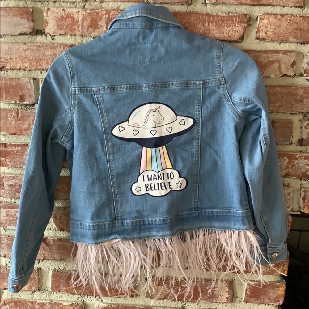 Choupette with love unicorn denim jacket